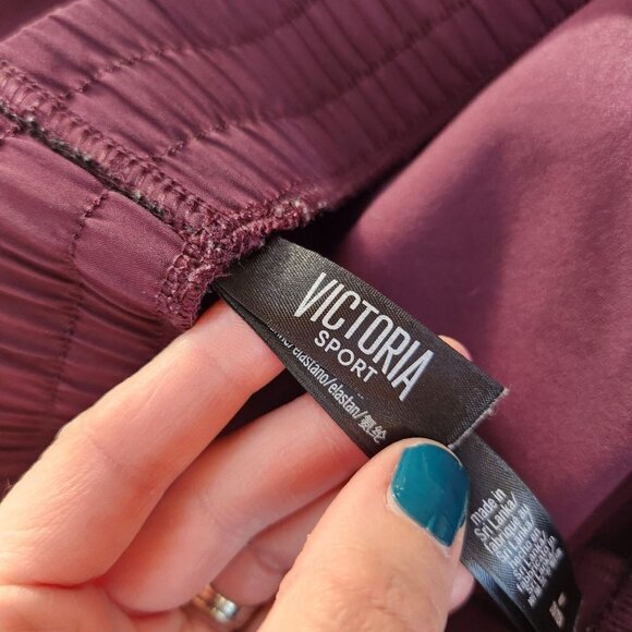 Victoria's Secret Sport Elastic Pull-On Windbreak Joggers Pants Purple Size M - Picture 6 of 9